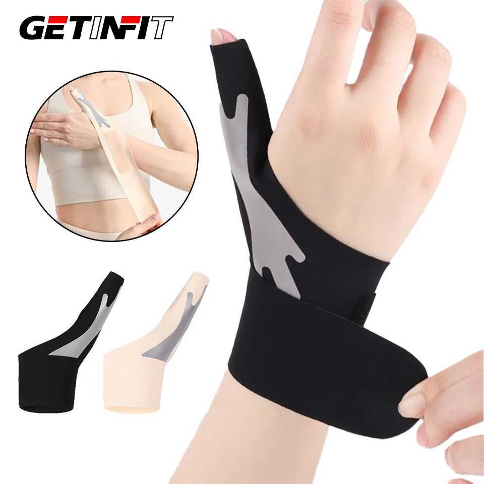GETINFIT 1Pcs Wrist Finger Guards Slat Print Thumb Protective Gear Tendon Sheath Mom Hand Sprain Thin Light Breathable Fitness M251226