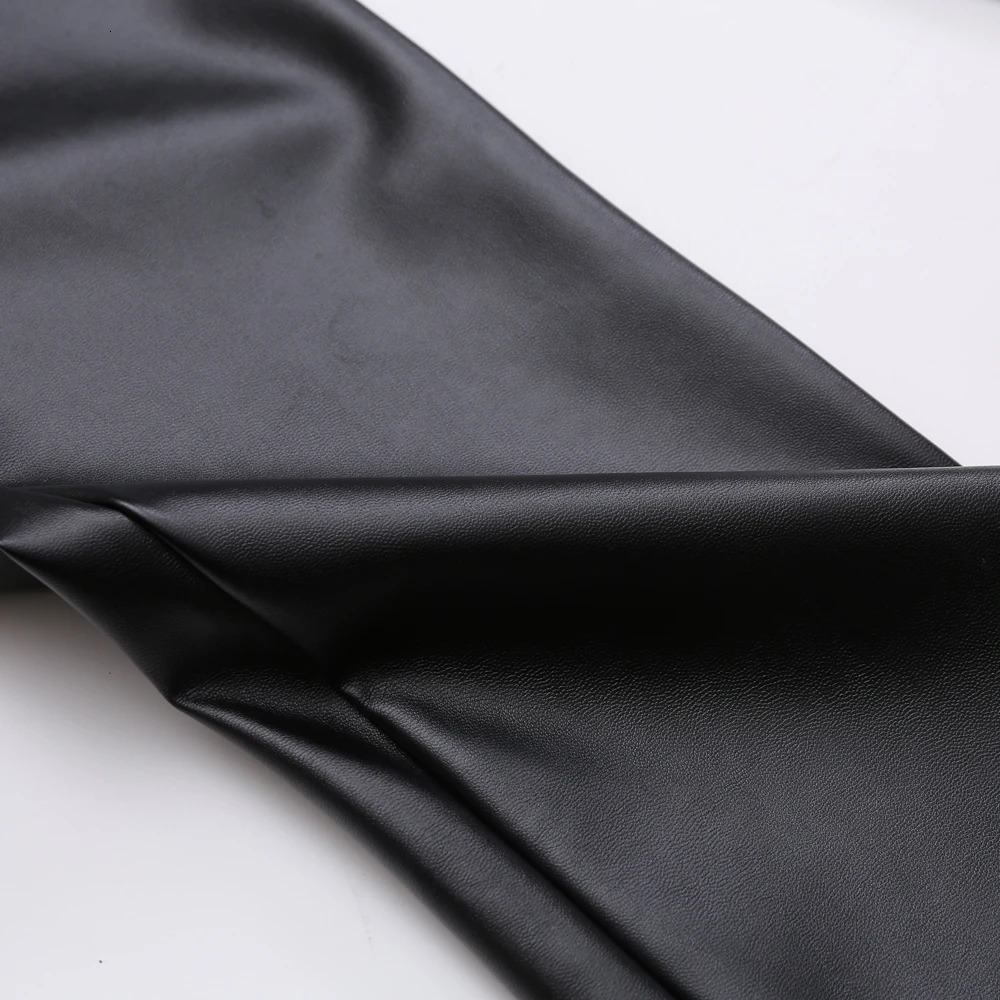 Mens Leather Pants Skinny Fit Elastic Fashion PU Bikers Trousers Nightclub Party Dance Thin 251226