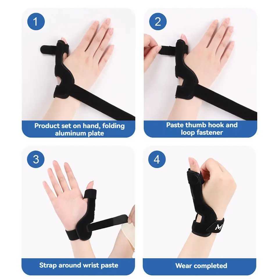 1Pcs Wrist Guard Foldable Aluminum Plate Thumb Fixator Thin Light Breathable Tendinitis Arthritis Left And Right Hands Men Women M251226