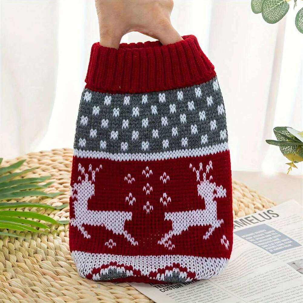 1pc Warm Pet Sweater Winter Dog Clothes for Small Medium Dogs Knitted Puppy Cat Coat Chihuahua French Bulldogs Yorkie 25T1226