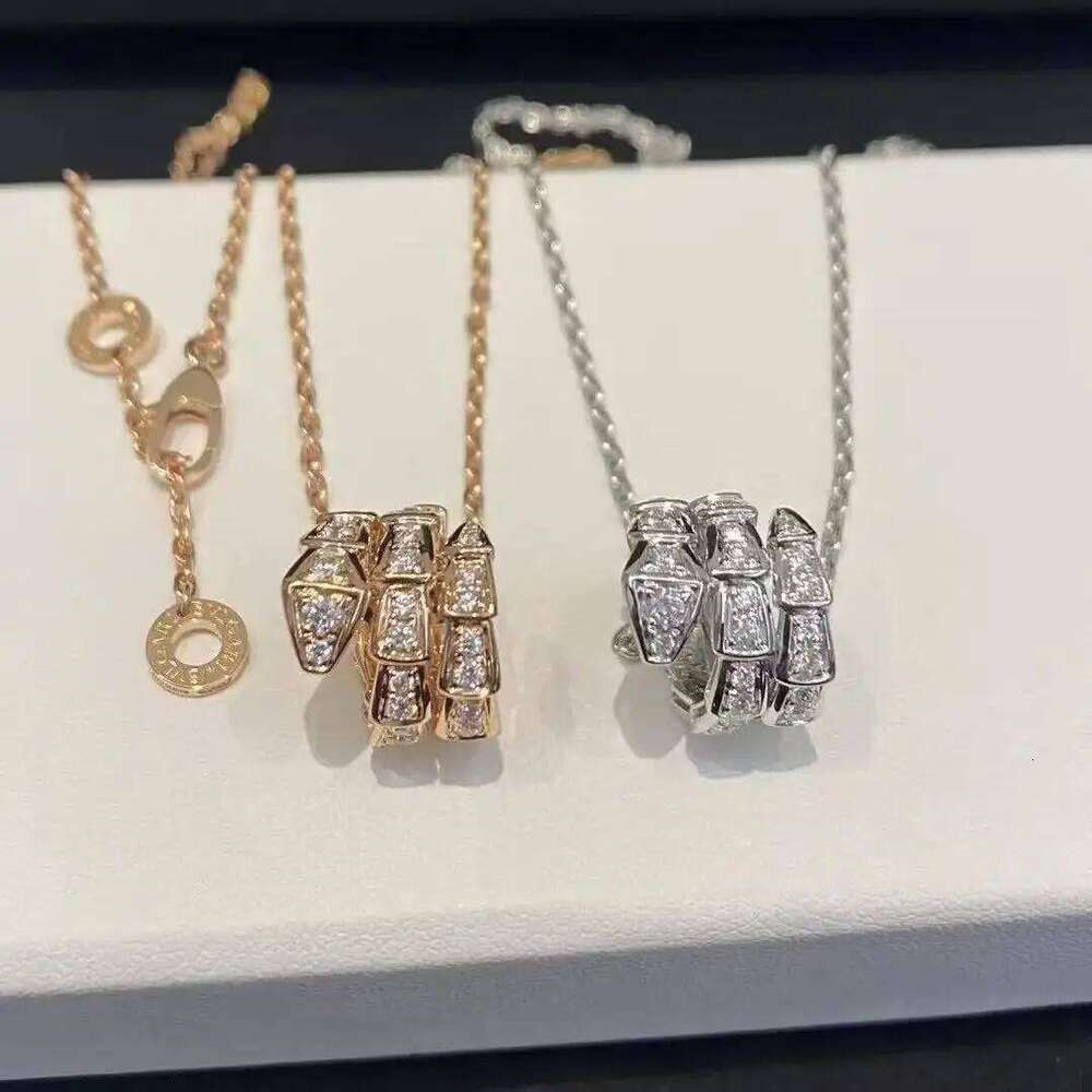 French Design S925 Diamond Set multi Circle Snake Necklace, OL Valentine's Day Wedding Gift 25N1226