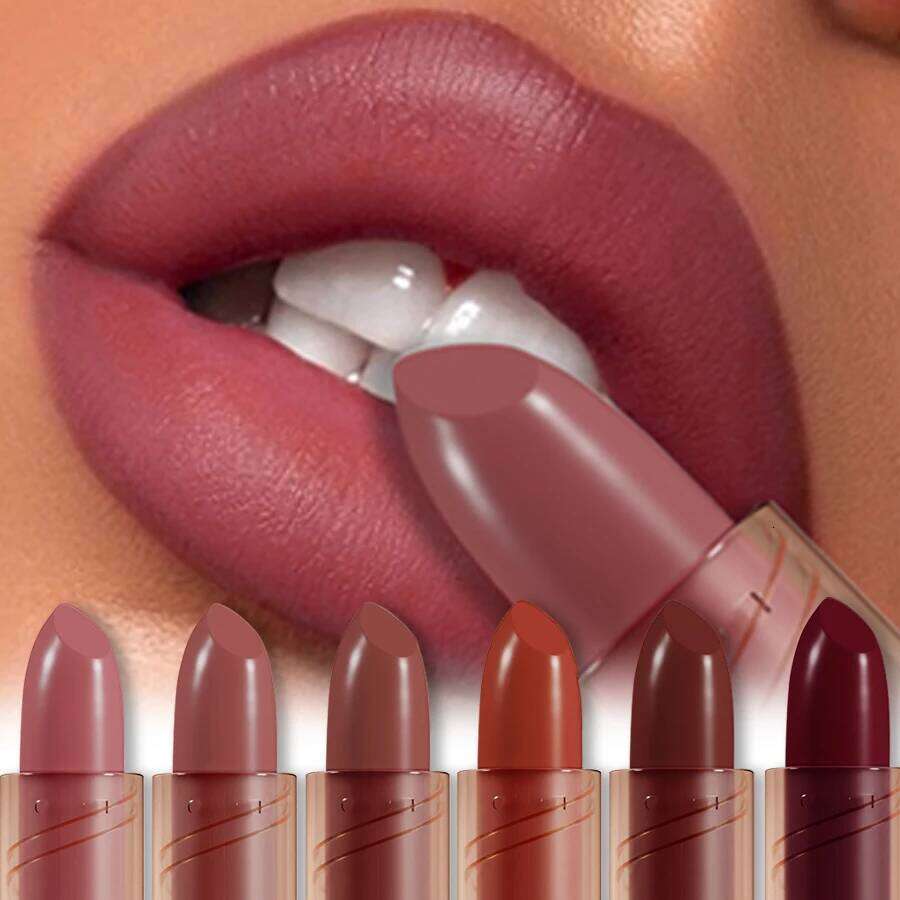 14-color Matte Lipstick Red Stick Waterproof Sexy Korean Makeup Tint Brown Pink Cosmetic Long Lasting Lip Gloss 25H1226