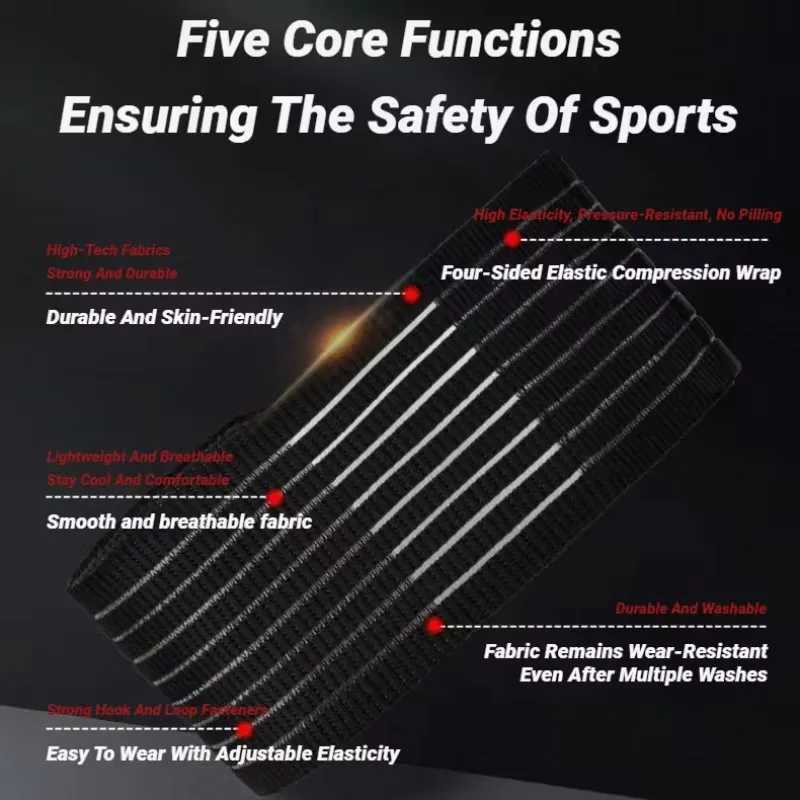 Adjustable Elastic Bandage Hand Sport Wristband Gym Support Wrist Brace Wrap Carpal Tunnel Sports Fitness Bracers Strap Stretchy M251226
