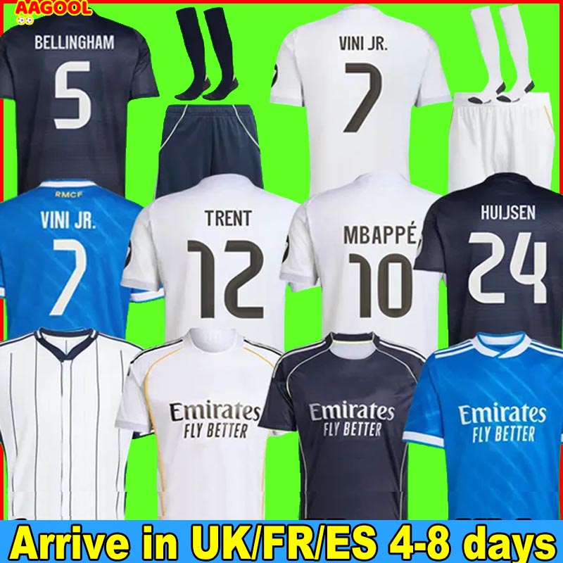 Reals Madrid soccer jersey 25 26 football kit shirt MBAPPE BELLINGHAM VINI JR valverde TRENT GONZALO RODRYGO player version tops uniforms Adult kits kids sets 2025