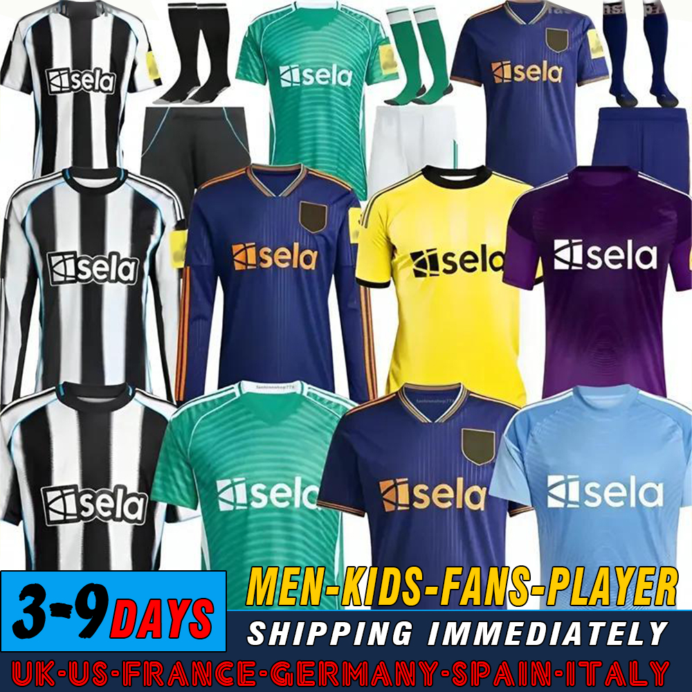 Newcastled United 25 26 soccer jerseys BARNES BRUNO G. TONALI Gordon WINNERS ELANGA ISAK football kit home Away 3rd fans player football shirts Men kids kit goalkeeper