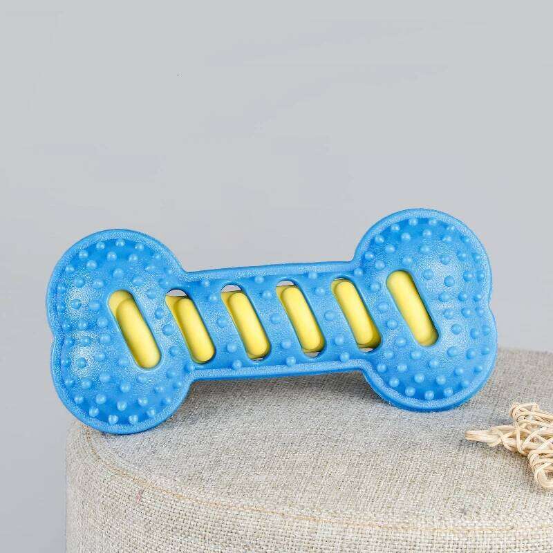 Chew Squeaky Bones Bite-resistant Training Puppy Teeth Cleaning Interactive Massage Toothbrush Dog Toy 25N1226