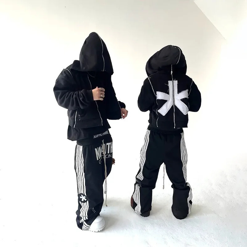 Y2K Loose Hip Hop Pants Letter Printing Side Stripes Casual Drawstring Sweatpants Trend Men Women Comfortable Fashion Streetwear 251226