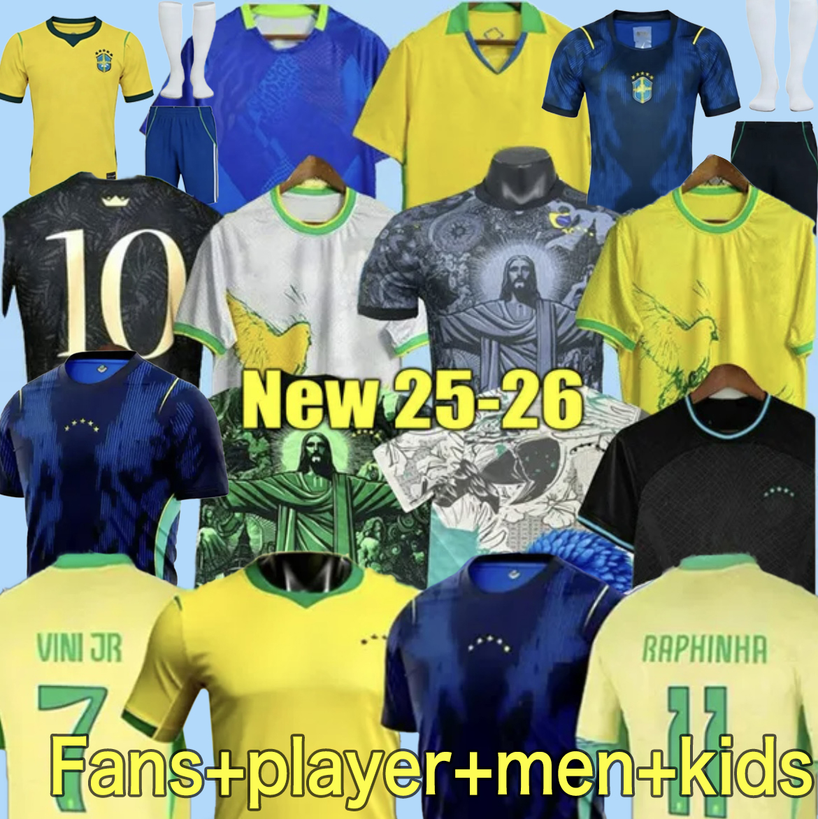 2025 2026 ENDRICK CASEMIRO BrAZiLs soccer jerseys 24 25 26 Camiseta RICHARLISON VINI JR Brasil maillots football shirt men women kids uniform RODRYGO RAPHINHA