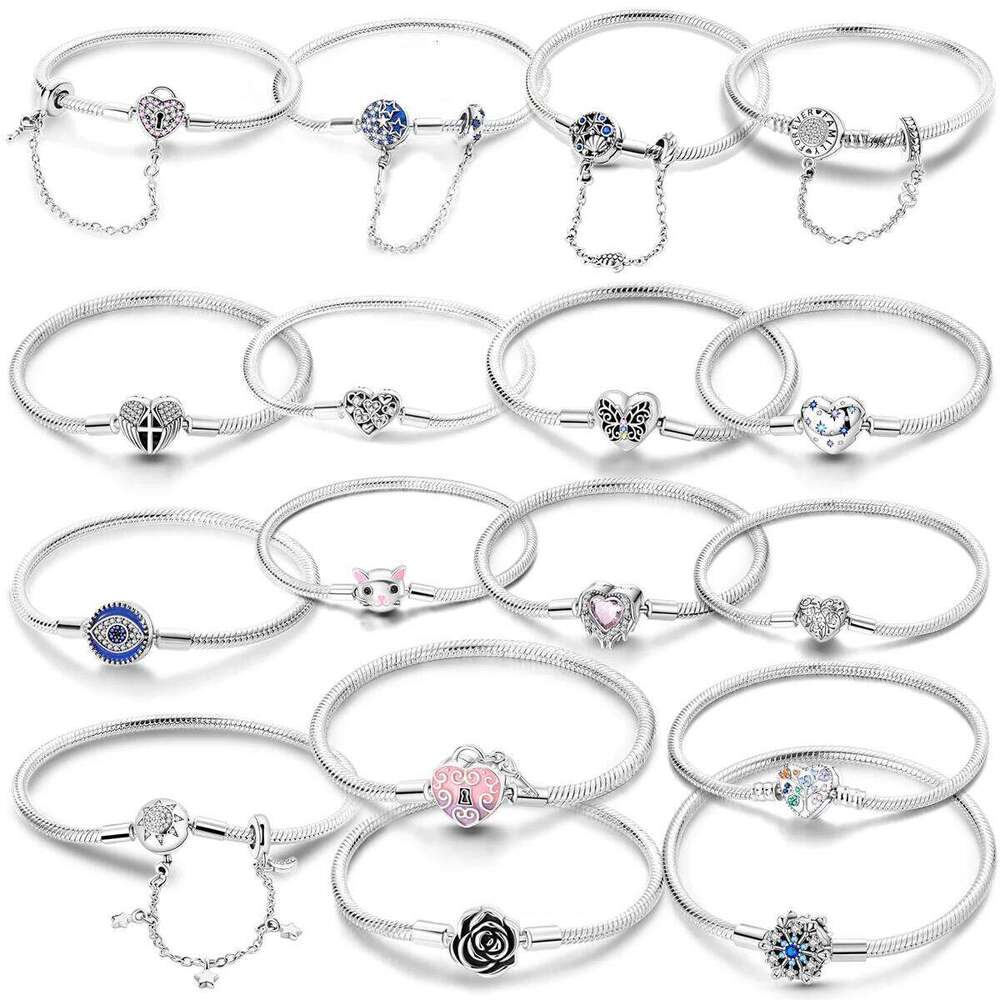 Original Heart Shell Butterfly Footprint 925 Sterling Silver Fit Brand Me Charm Beads Fashion Women Bracelet Jewelry 25T1226