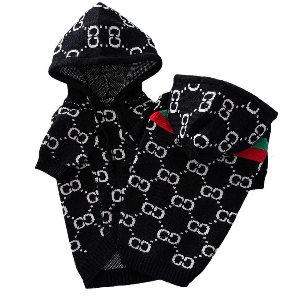 Trendy Brand Hooded Sweater Fashion Designer Luxury Dog Clothes Yorkshire Terrier French Bulldog Pet Supplies