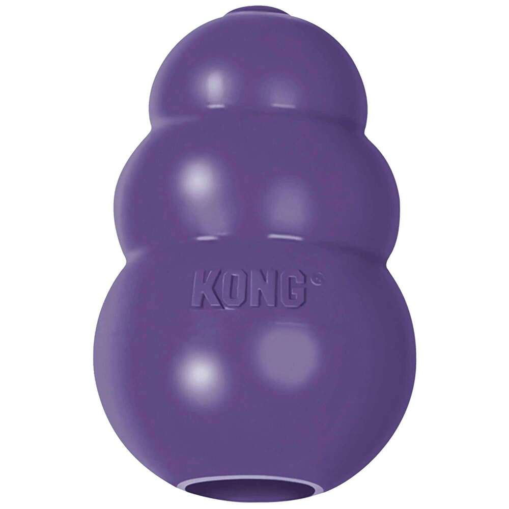 KONG Senior Dog Toy Gentle Natural Rubber Fun to Chew, Chase and Fetch Purple 25N1226