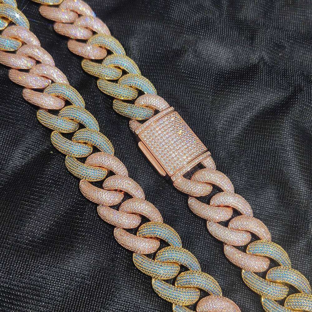 jewelry 25MM Big Heavy Cubic Zirconia Stone Chain Full Paved Bling Iced Out Round Cuban Link Necklace For Men Hip Hop Jewelry