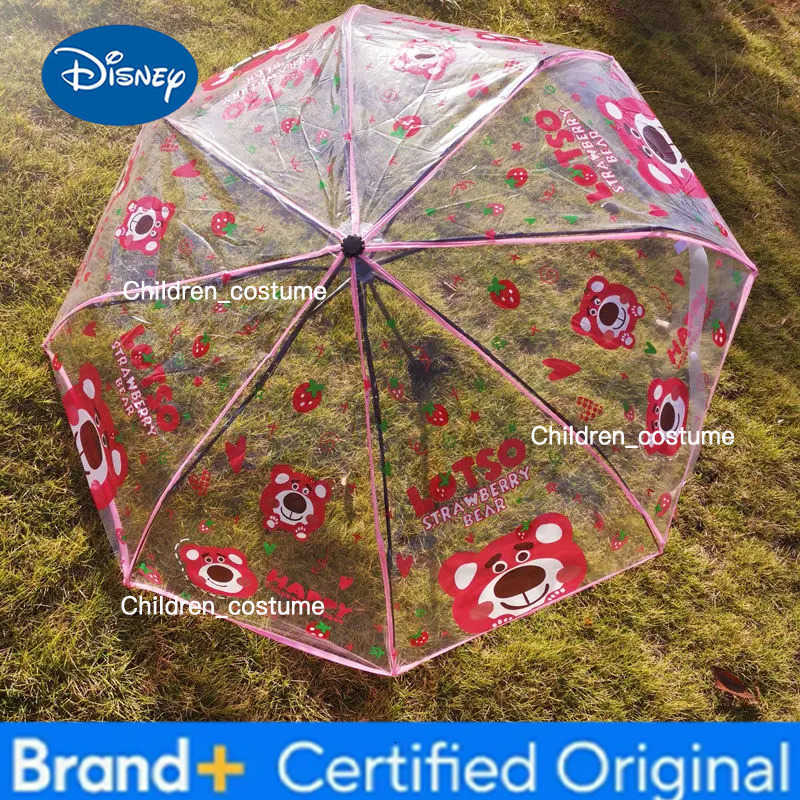 Disney Lotso Creative Simple Cartoon Fully Automatic Umbrella Gift Sweet Cute Anime Character Kawaii Folding Umbrella Wholesale H251226