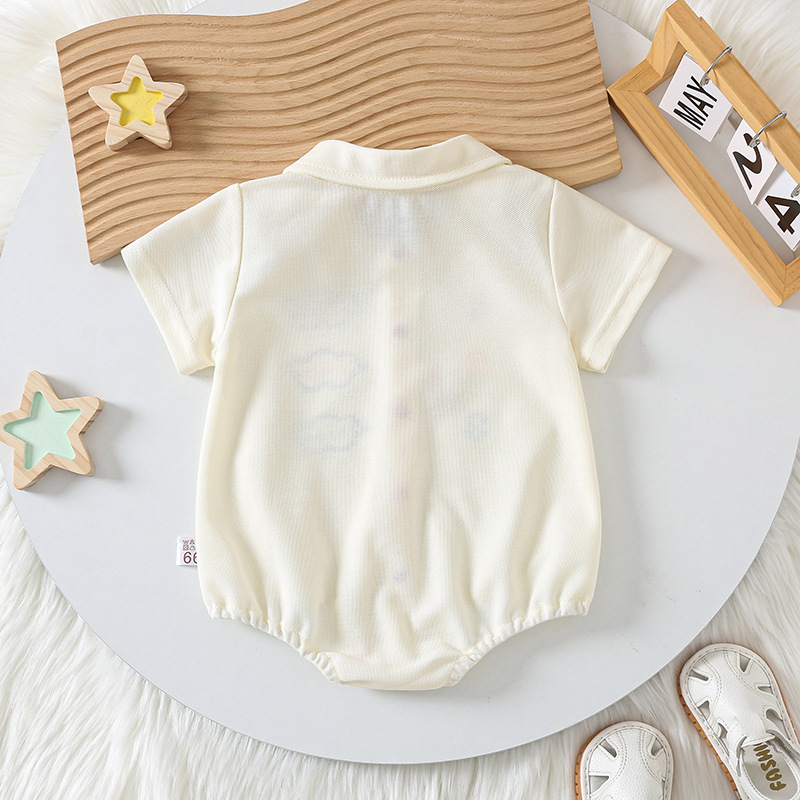 Baby clothes, summer clothes, short sleeved Rompers, cute and super cute children's outdoor climbing clothes