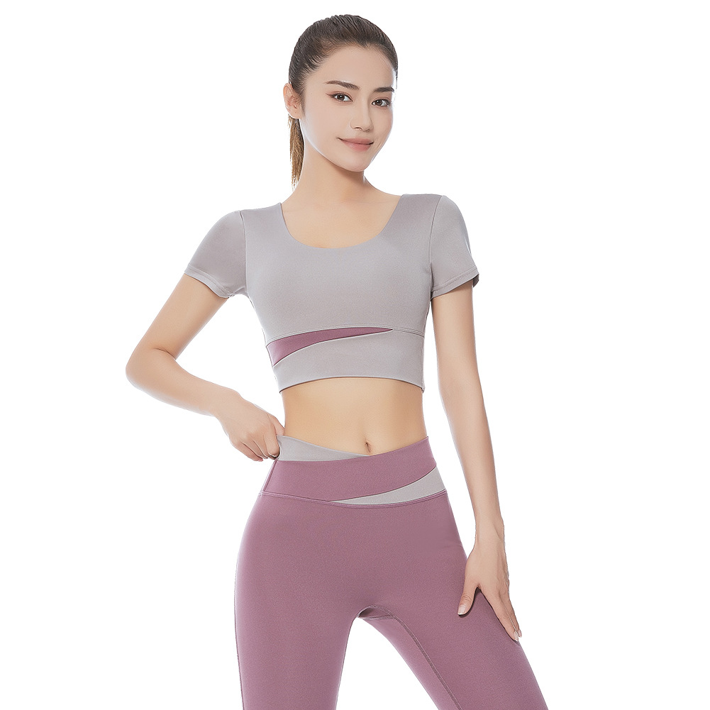 Two-Tone Outdoor Running Sports Bra & Yoga Crop Top: Color-Block, Cropped, Quick-Dry, Tight-Fitting & Breathable Fitness Bra