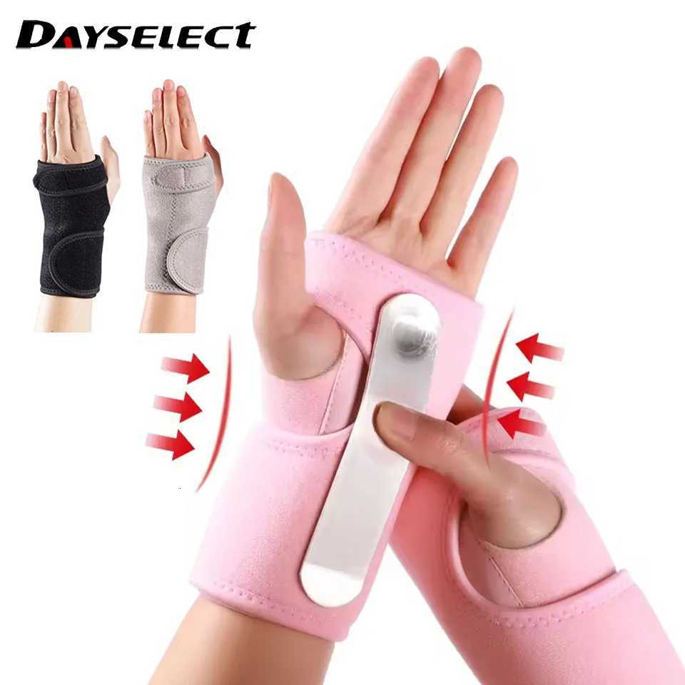 1Pcs Steel Plate Support Wrist Brace Pressurized Breathable Sprain Brace Palm Brace Double Strap Adjustable Wrist Knuckle Glove M251226