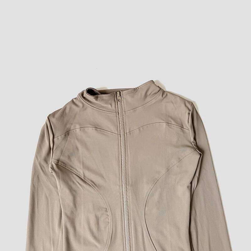 Yoga Tracksuit Women's Standing Collar Long Sleeved Sports Jacket Running Training Gym Fitness Top Windproof Suit 25T1226