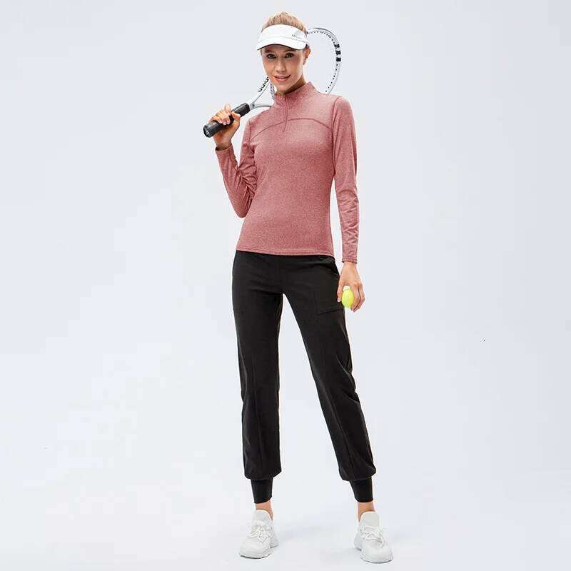 Yoga Tops Women Autumn Winter Long Sleeve Running Sports top Zipper collar Fitness Outdoor Hiking Bike Sport Shirt Plus velvet 25T1226