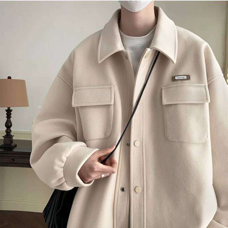 American Retro Autumn Winter Men's New Trendy Loose Large Size Versatile Casual Workwear Couple Jacket