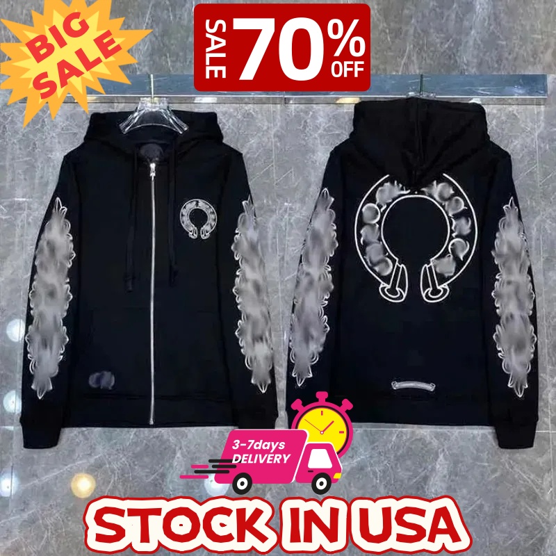 Chrome Hoodie Designer Hoodies High-Quality Men Women Cotton Sweatshirt Pullover Letter Print Jacket Zippers Long Sleev Street Fashion Sanskrit Sportwear Hoody