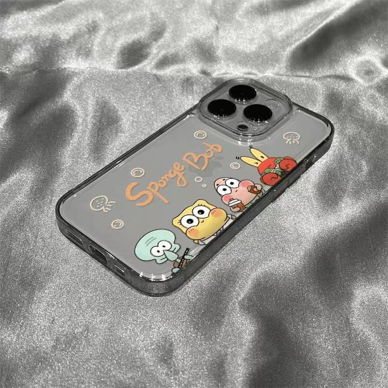 Cute Compatible iPhone 15 Max Phone Case Transparent Apple 16 Shockproof 14 Pro Japanese Korean 13/12
