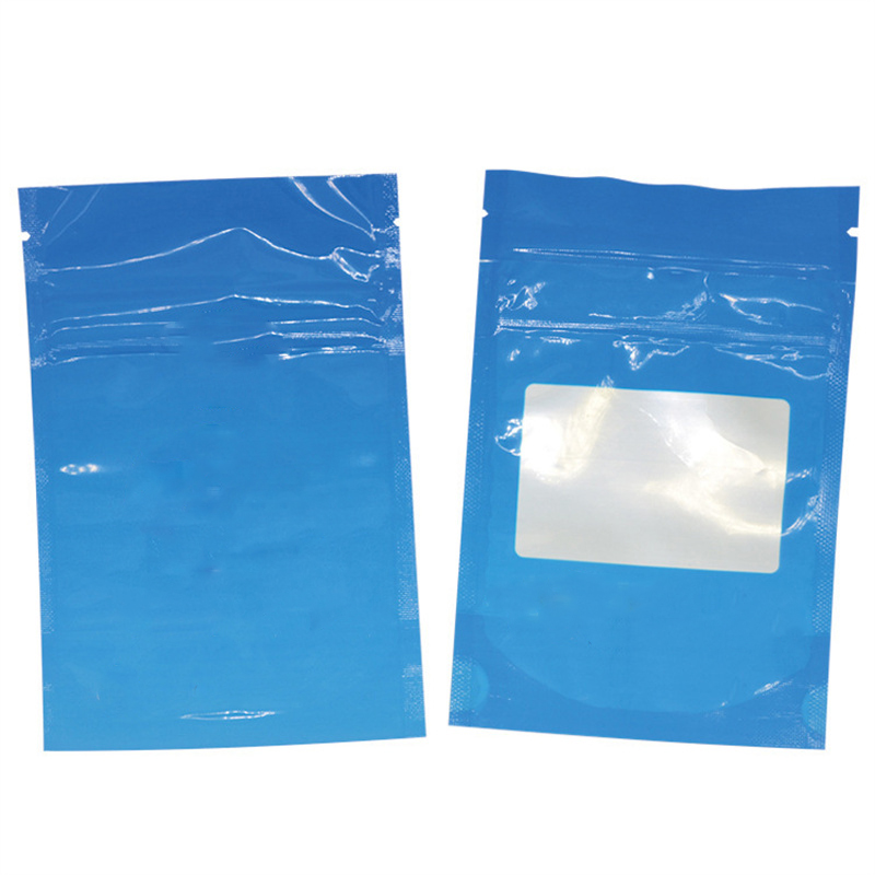 100Pcs Mylar bag 3.5g Clear Window Zipper bags Child lock Plastic Pouch Food Storage Bag Resealable Water Proof Smellproof Packaging Bags
