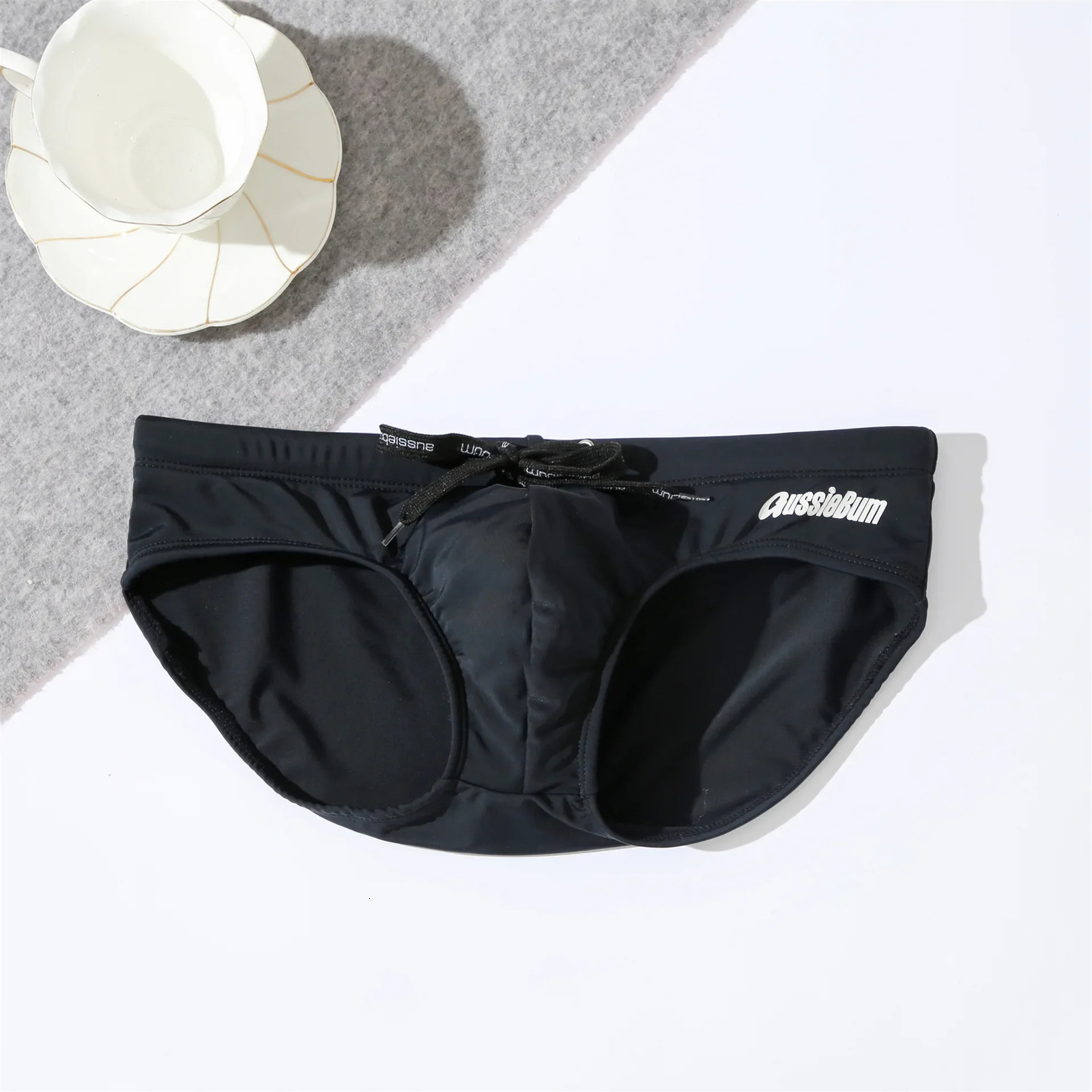Mens low waist elastic comfortable trendy sexy swimming trunks 251226
