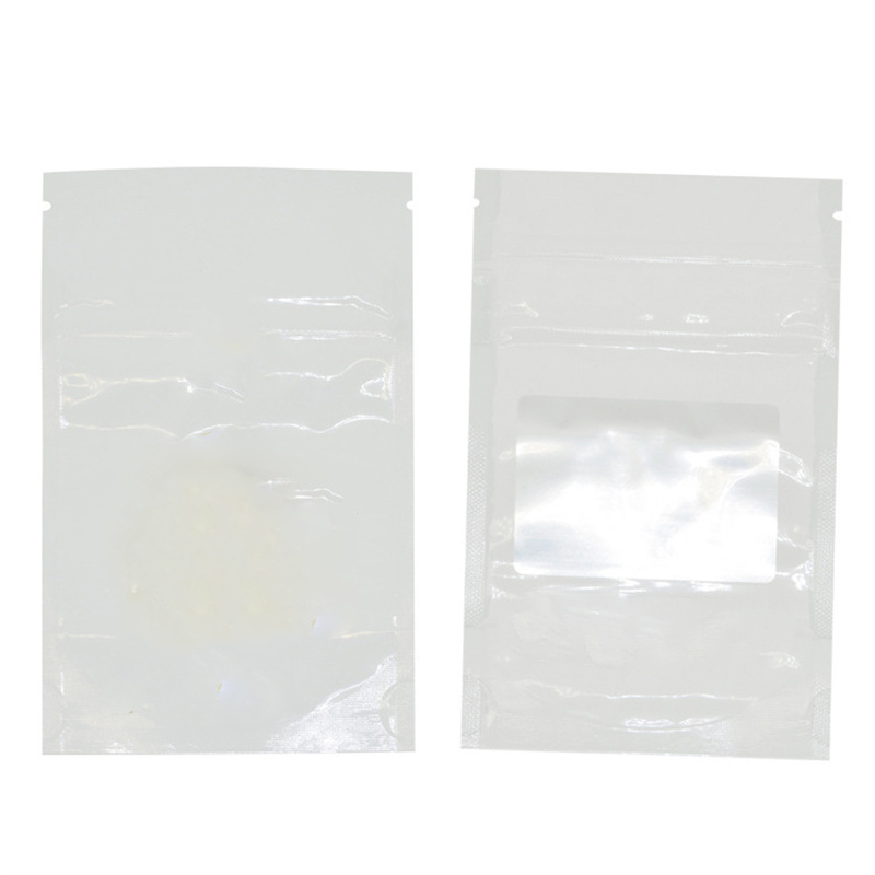 100Pcs Mylar bag 3.5g Clear Window Zipper bags Child lock Plastic Pouch Food Storage Bag Resealable Water Proof Smellproof Packaging Bags