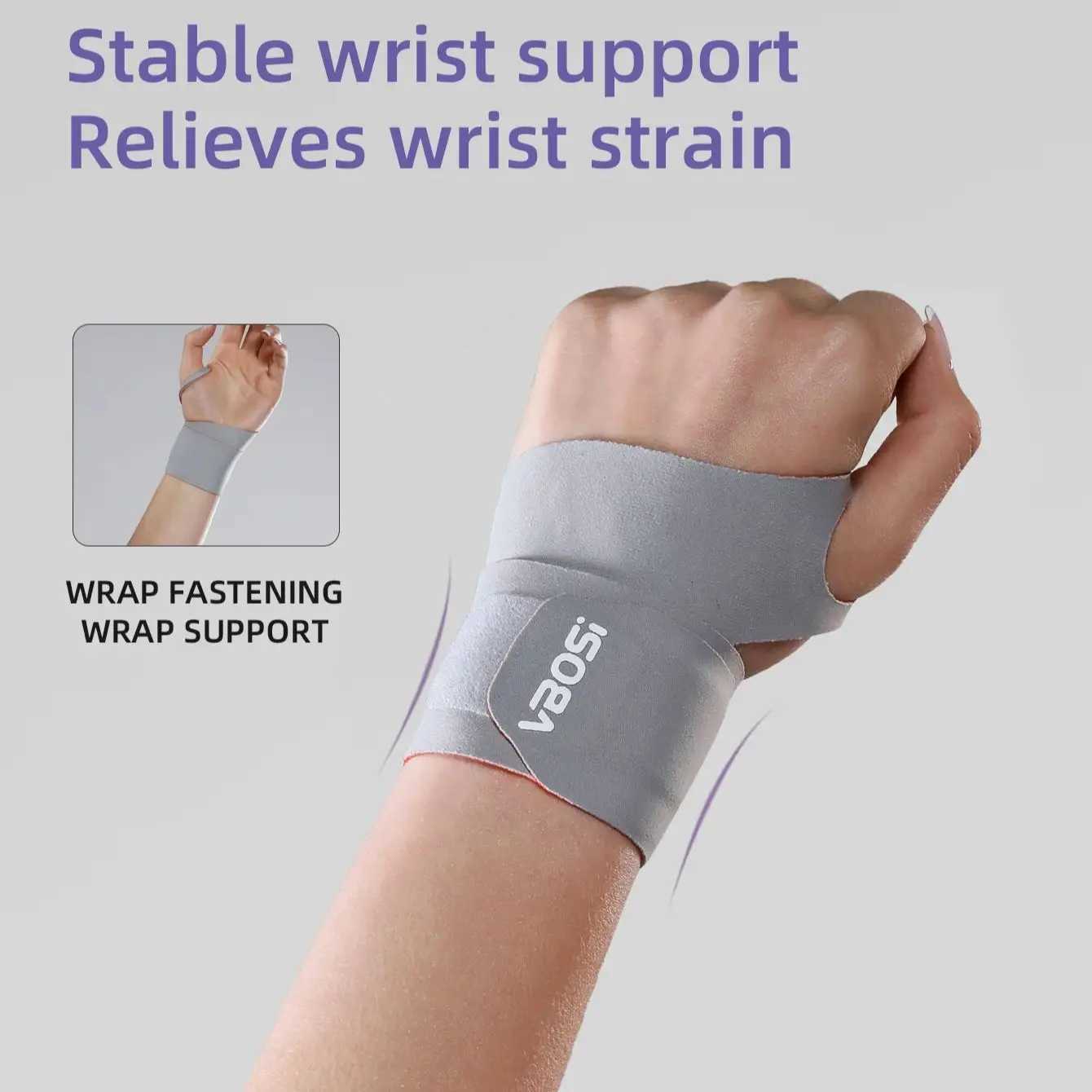VBOSi 1 Piece Unisex Lightweight Adjustable Wrist Wrap Support for Work Badminton Gym Training for Men Women M251226