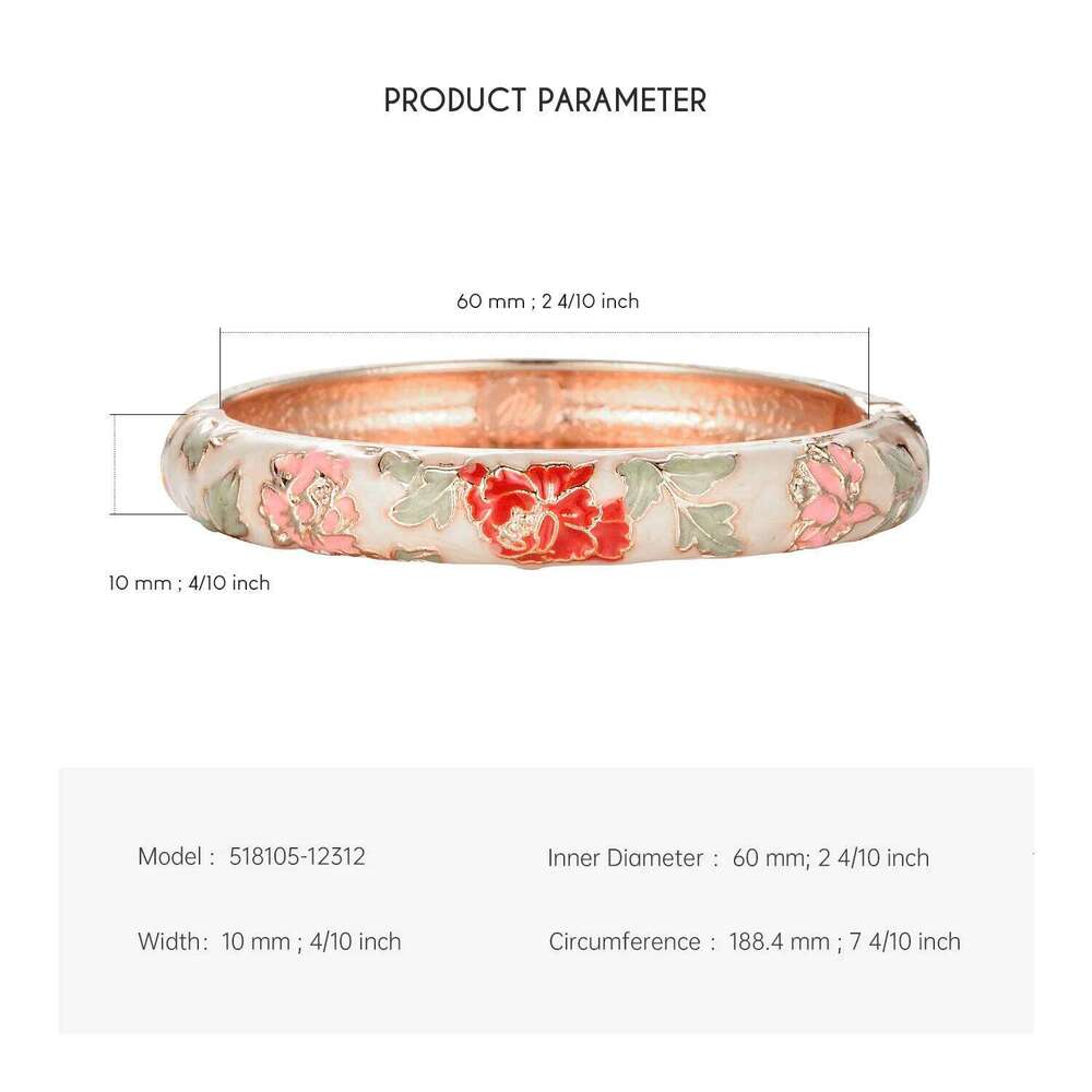 Enameled Bracelets For Flower Women Bangles Indian Chinese Viking Bracelet On Hand African Jewelry Dubai Women's Gift Girl 25T1226
