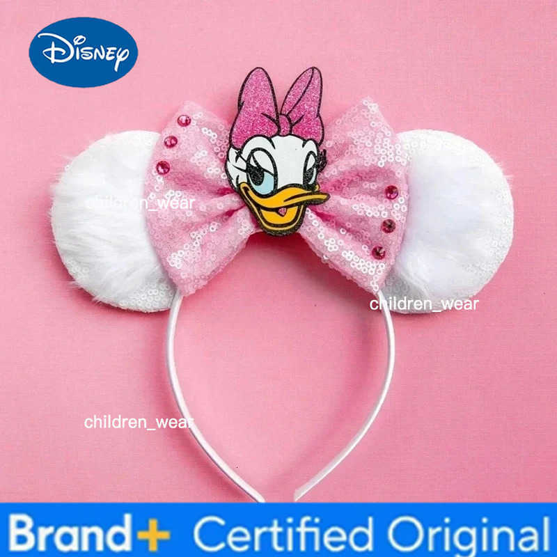 Disney Mickey Mouse Ears Headbands for Baby Girls Daisy Duck Hairbands Donald Duck Headwear Adults Women Bows Hair Accessories H251226