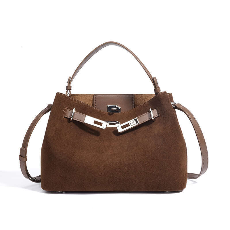 Luxury Shoulder Bags Totes Hobo Genuine Leather Large Capacity Commuter Handbag New Versatile Top Layer Suede Women S Designer Niche Crossbody Bag