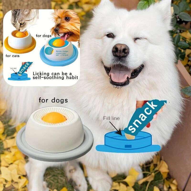 Dog Licking Slow Feeder Interactive Toy Feeding Accessory For Dogs Cat Puppy Kitten Training Supply Food Dispensing Game Box 25N1226