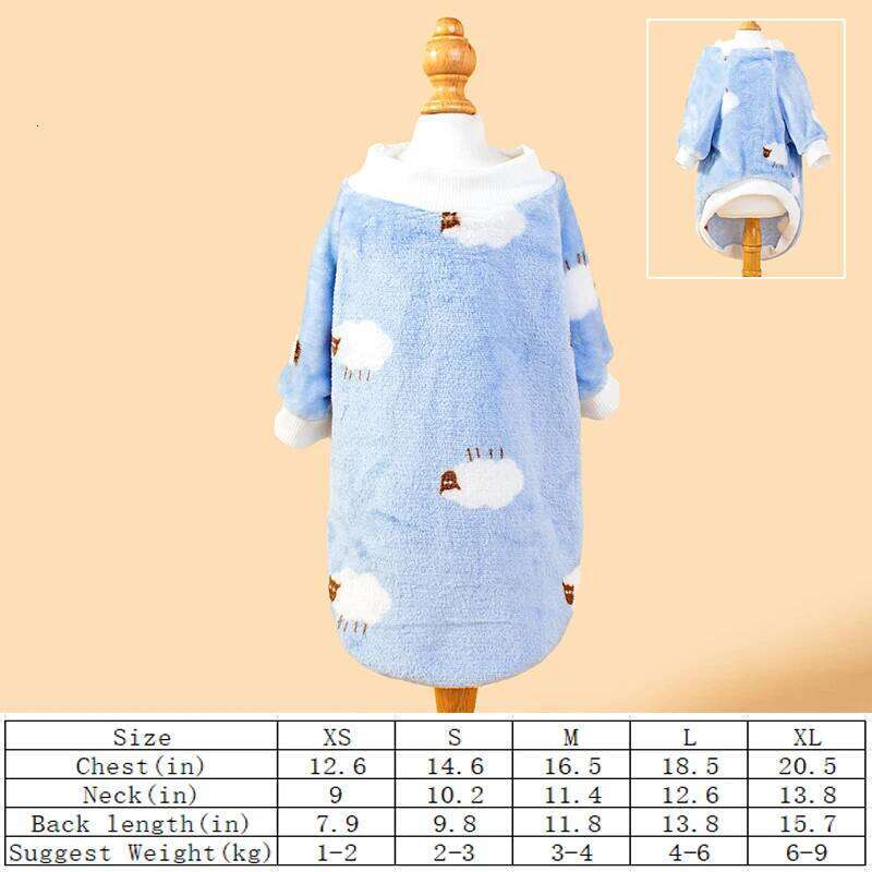 Pet clothing, dog cartoon polar fleece, small to medium-sized Bichon Frise puppy, comfortable fleece-lined. 25T1226