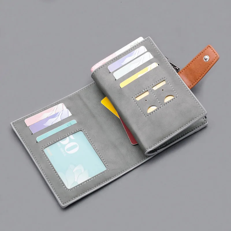 Canvas Wallet Short Mens Buckle Bag Wallet with Multiple Card Slots Can Put Drivers License with Zipper Wallet Man 251225