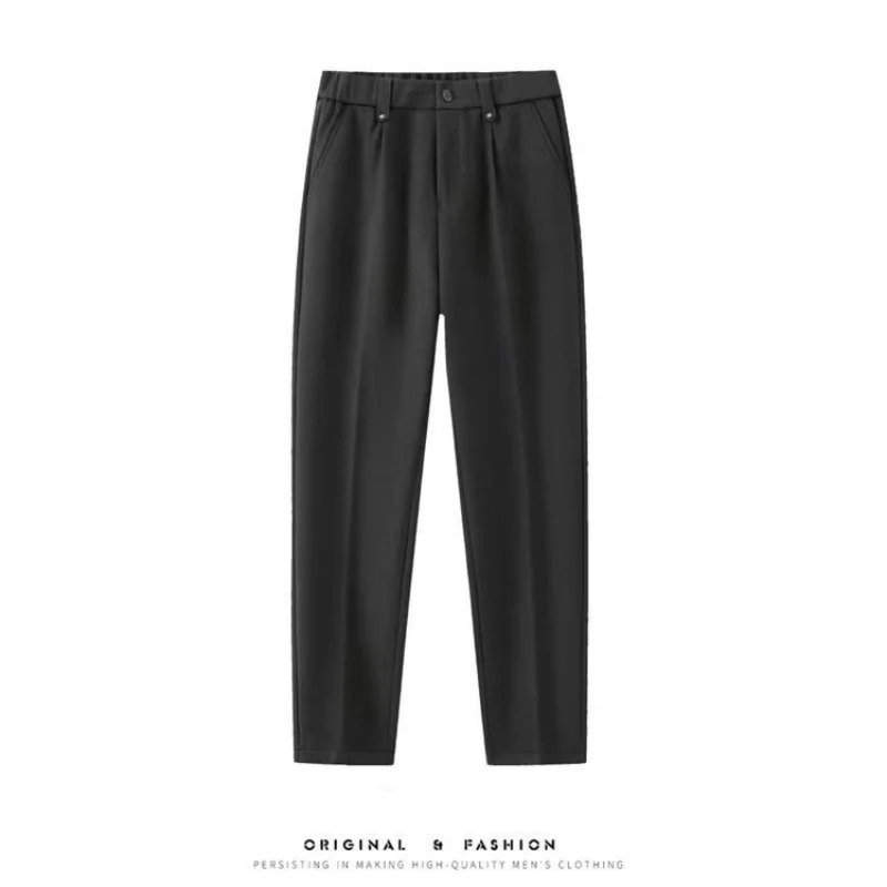 Mens Spring and Autumn Style British Casual Micro Cone Fashion Pants n Comfortable Slimming Western for Men 251226