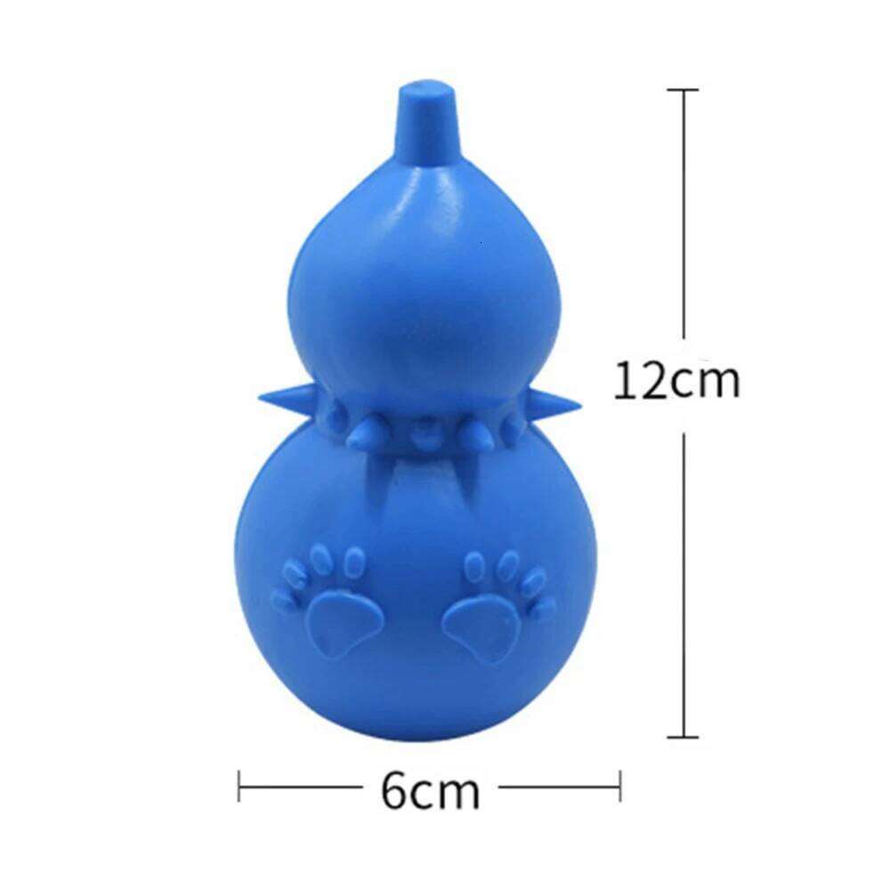 Dog Gourd Shape Leakage Food Ball Pet Interactive Training Chew Toys Cat Puppy Tooth Cleaning Molar Biting Durable TPR Toy 25N1226