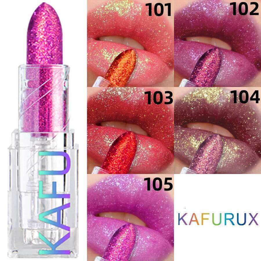 Multi-color Glitter Lipstick Beauty Girl Diamond Waterproof Tint Long Lasting Shimmer Makeup Red Rose Pearlescent Lip 25H1226