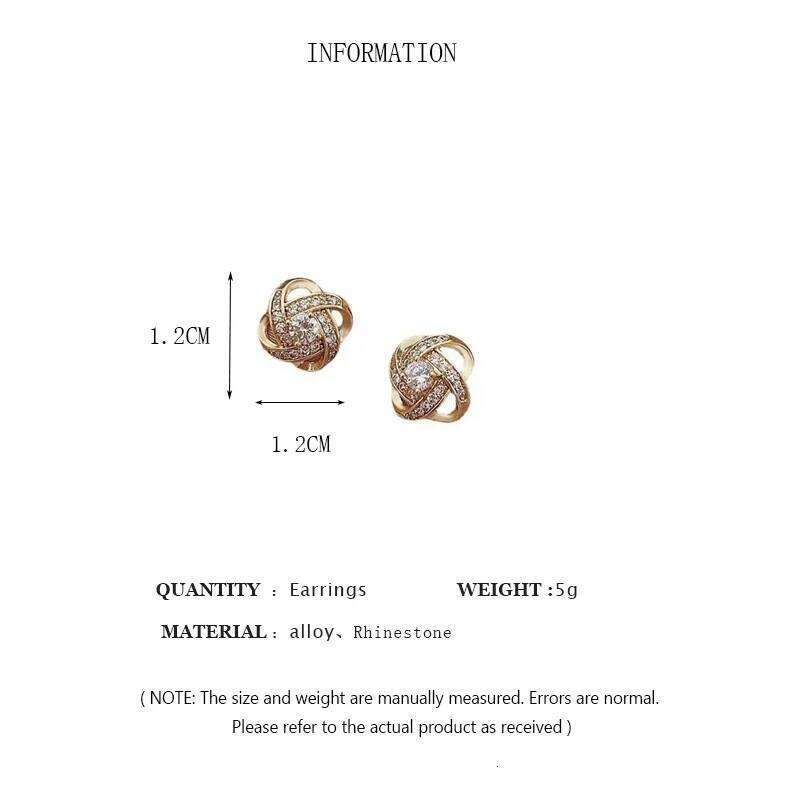 Light Luxury Zircon Stud Simple Cross Hollow Geometric Earrings Wedding Party Exquisite Ear Jewellery Women Gifts 25H1226