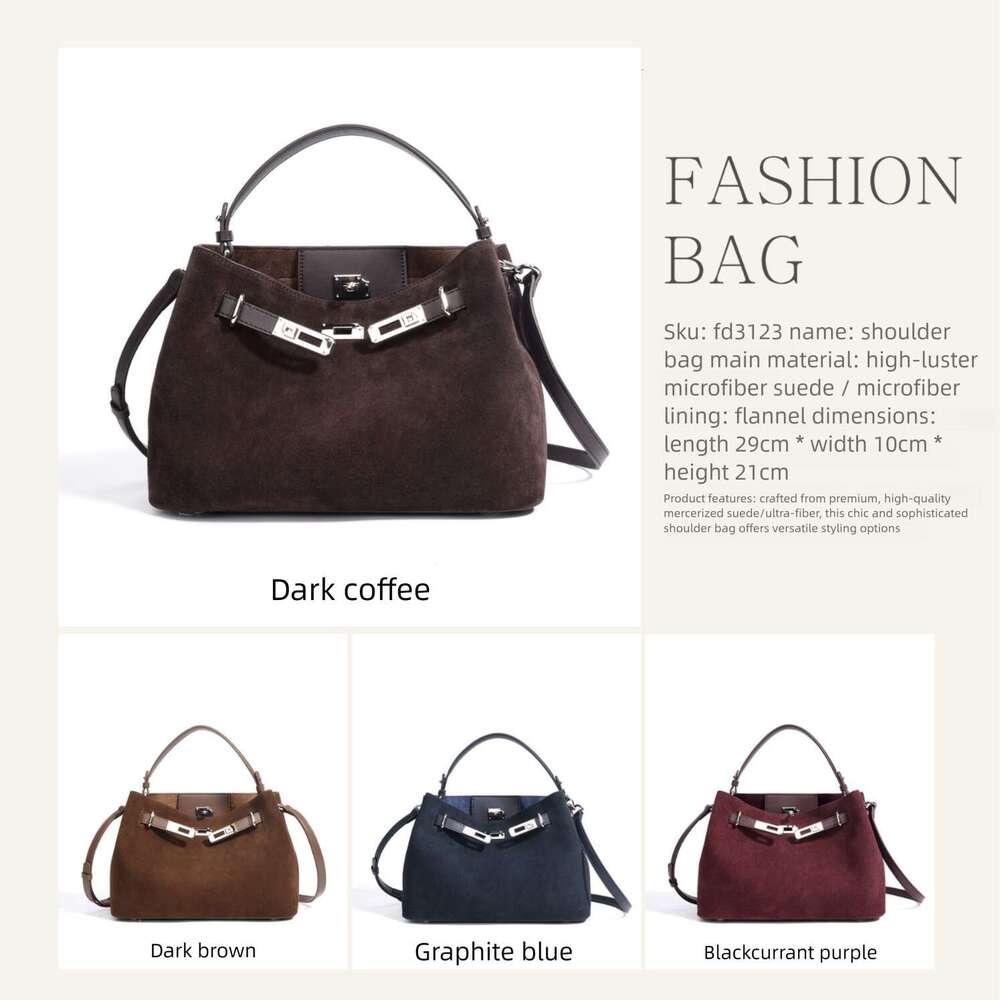 Luxury Shoulder Bags Totes Hobo Genuine Leather Large Capacity Commuter Handbag New Versatile Top Layer Suede Women S Designer Niche Crossbody Bag