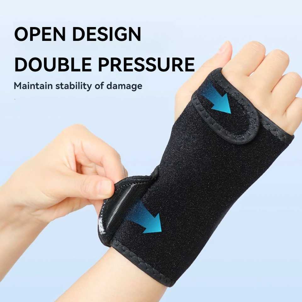 1Pcs Sports Aluminum Plate Tendon Sheath Wrist Brace Double Strap Compression Wrist Brace Wrist Immobilization Brace Men Women M251226