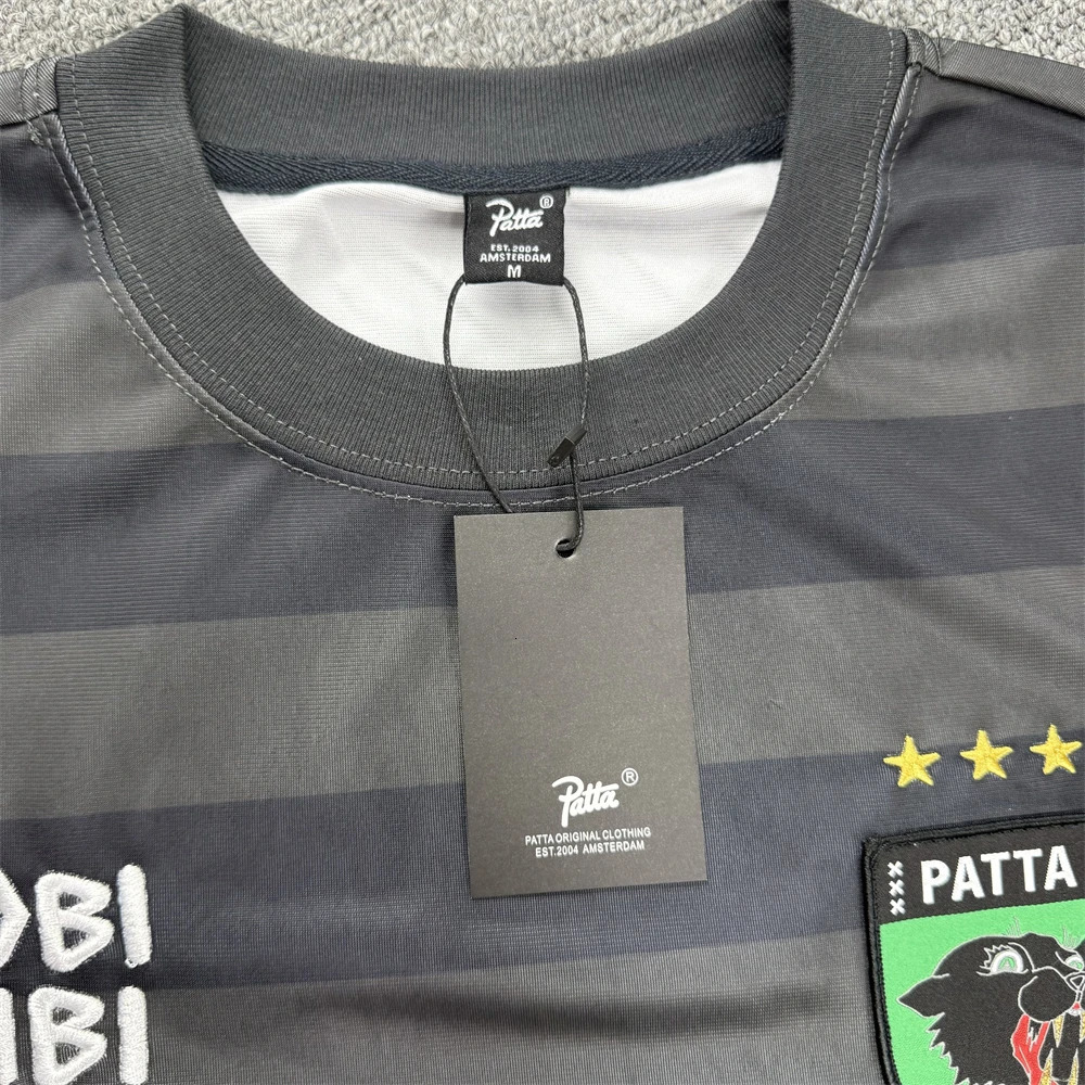 2026ss PATTA Striped Long Sleeve Vintage T Shirt Men Women High Quality Tee Tops T-Shirt 251225