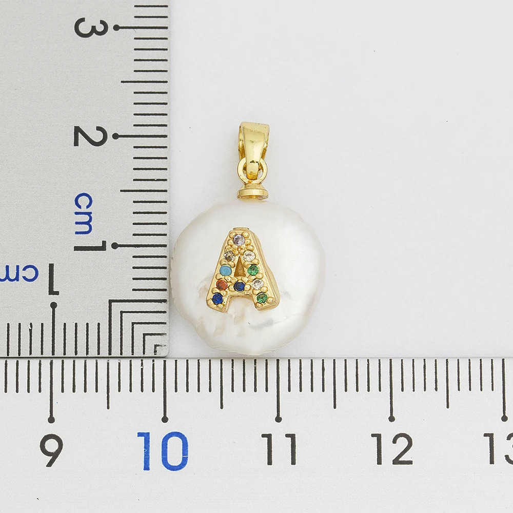 Nidin Fashion Initial Alphabet A-Z Letters Natural Freshwater Pearl Pendant Necklace Zircon Choker Jewelry Gift For Women 251219