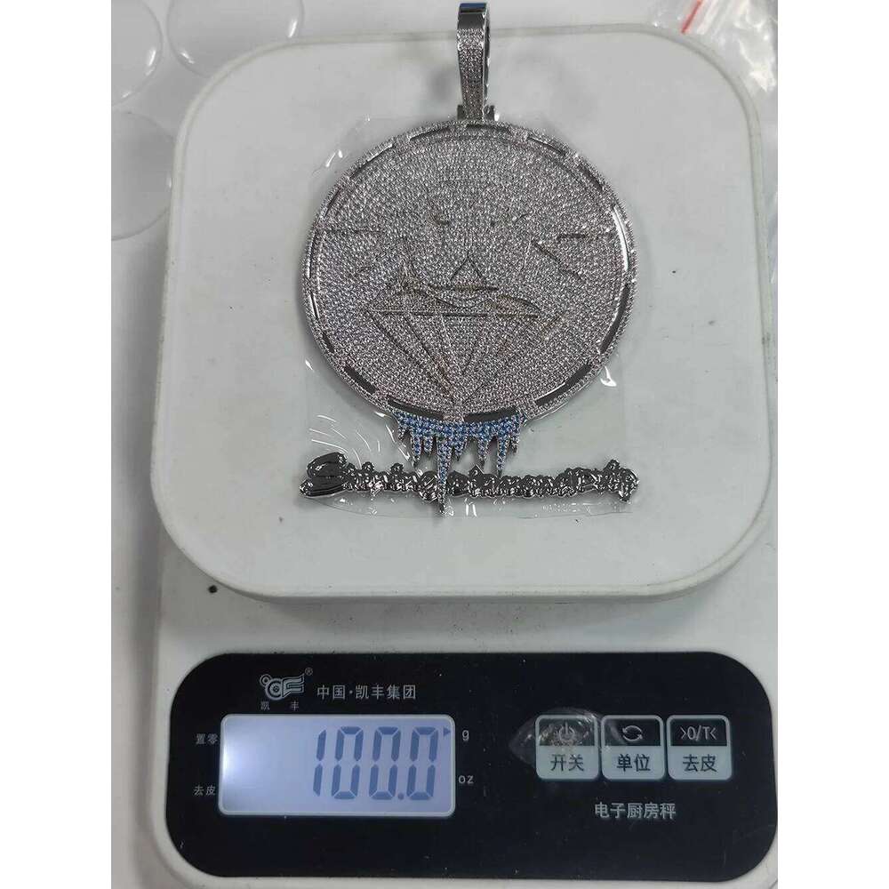 3Inch DIY Custom Name Logo Letter Pendant Fashion Mens 20mm Bail Pendants For Necklace Drop Of Water Hip Hop Jewelry Women