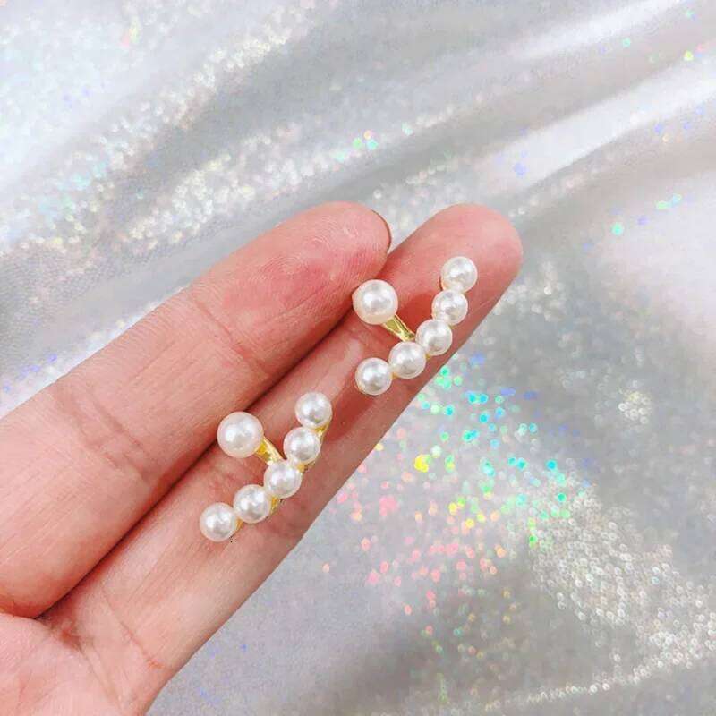 New 2024 Korean Fashion Heart Pearl Dangle Earrings Luxury Wedding Jewelry Accessories for Women Gift Pendientes Mujer 25H1226