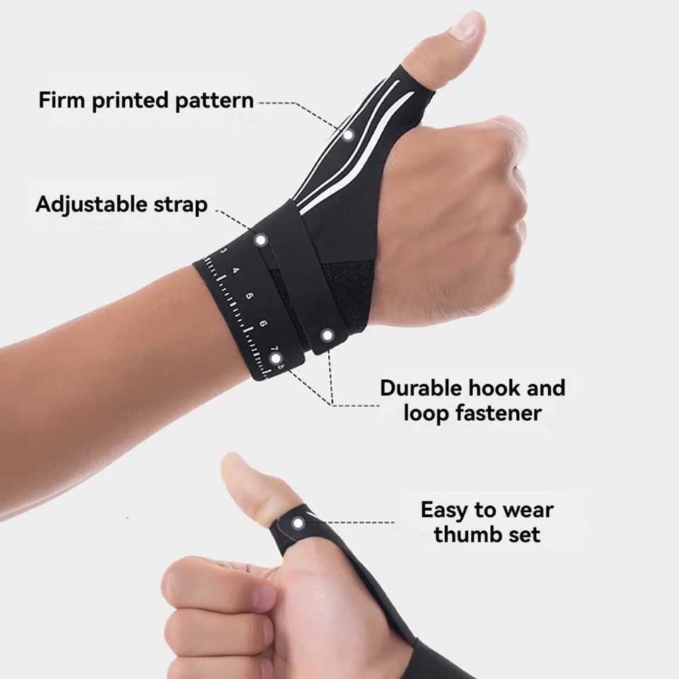 Thin And Light Wrist Guard Adjustable Straps Thumb Wrist Protection Thumb Cuff Design Outdoor Sports Badminton Tennis Men Women M251226