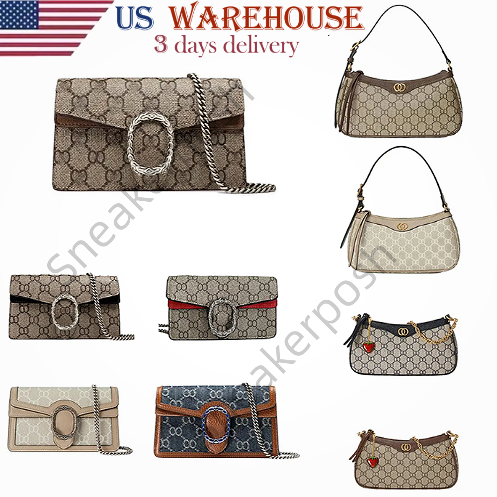 Ophidia bag Designer Bag Classic Shoulder Bags Women Classic Handbag Designer Messenger Underarm Bag Lady Purse Brown Wallet Letter with Strawberry Leather Bag