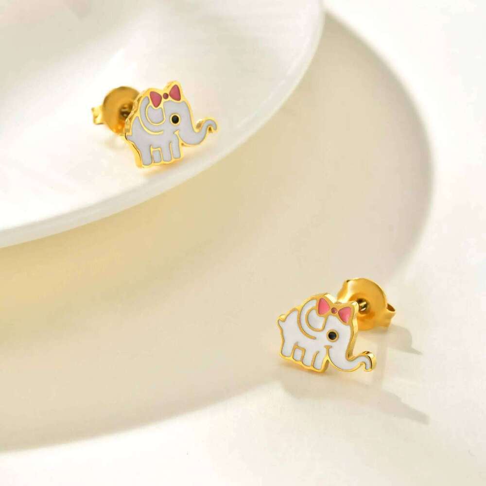 Cute Rainbow Unicorn Stud Earrings for Women Girls,Stainless Steel Insect Beetle Earrings,Charms Jewelry Accessories Gift 25H1226