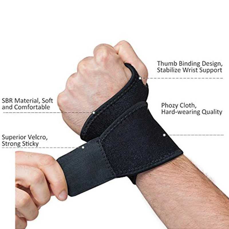 1Pc Gym Wrist Band Sports Wristband New Wrist Brace Wrist Support Splint Fractures Carpal Tunnel Wristbands for Fitness M251226