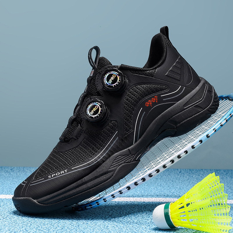 New Table Rotating Buckle Badminton for Men and Women Outdoor Sports Running Tennis Training Shoes with Carbon Plate Sole